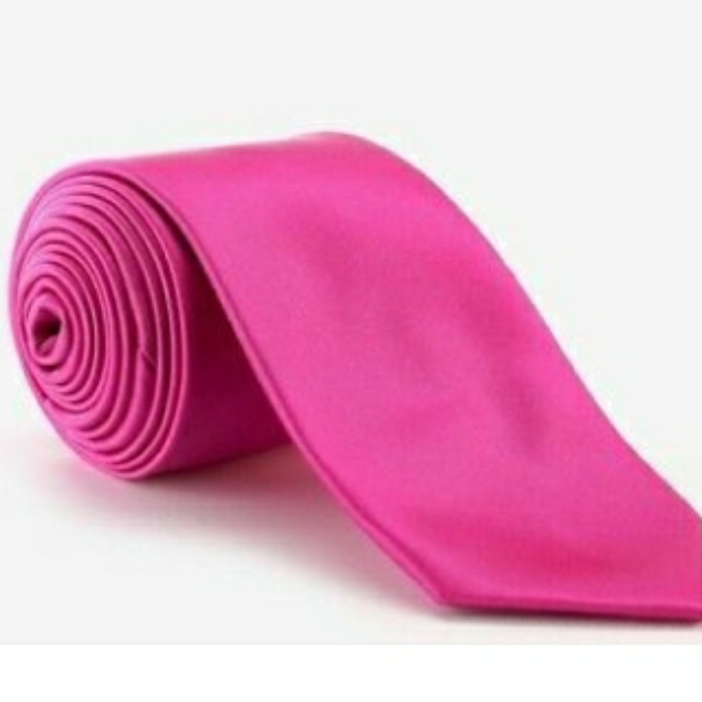 Van Heusen men's solid color fuschia tie